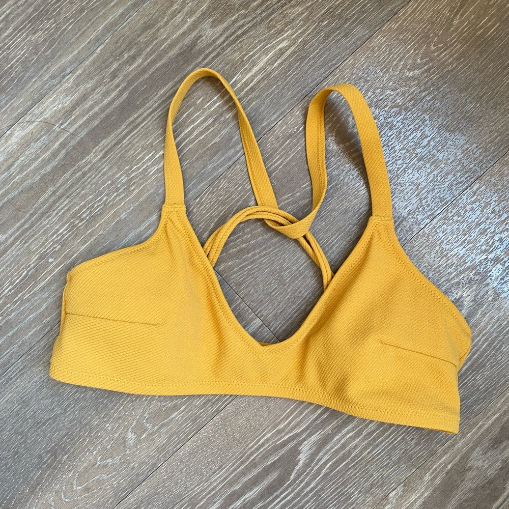 Cupshe Mustard Yellow Bikini Top